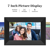 AiMor Digital Picture Frame, 7 Inch 1024x600 IPS HD Touchscreen, Effortless Setup, Share Photos and Videos from Anywhere via App