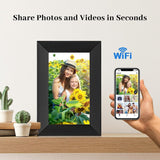 AiMor Digital Picture Frame, 7 Inch 1024x600 IPS HD Touchscreen, Effortless Setup, Share Photos and Videos from Anywhere via App