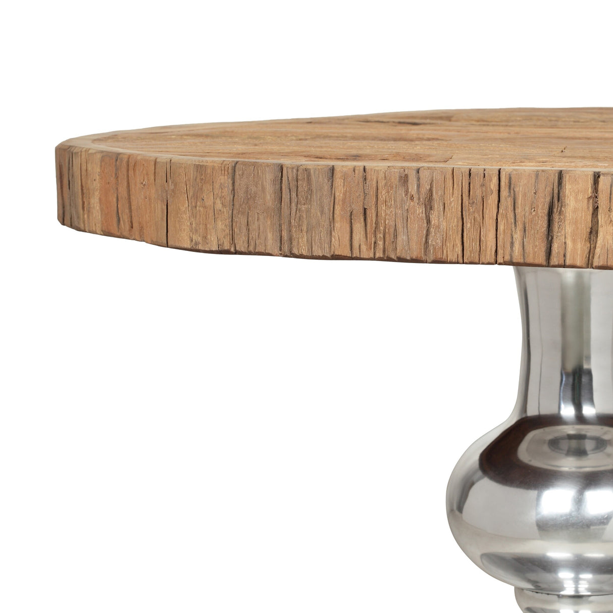 Aida Wood and Aluminum Coffee Table by Christopher Knight Home