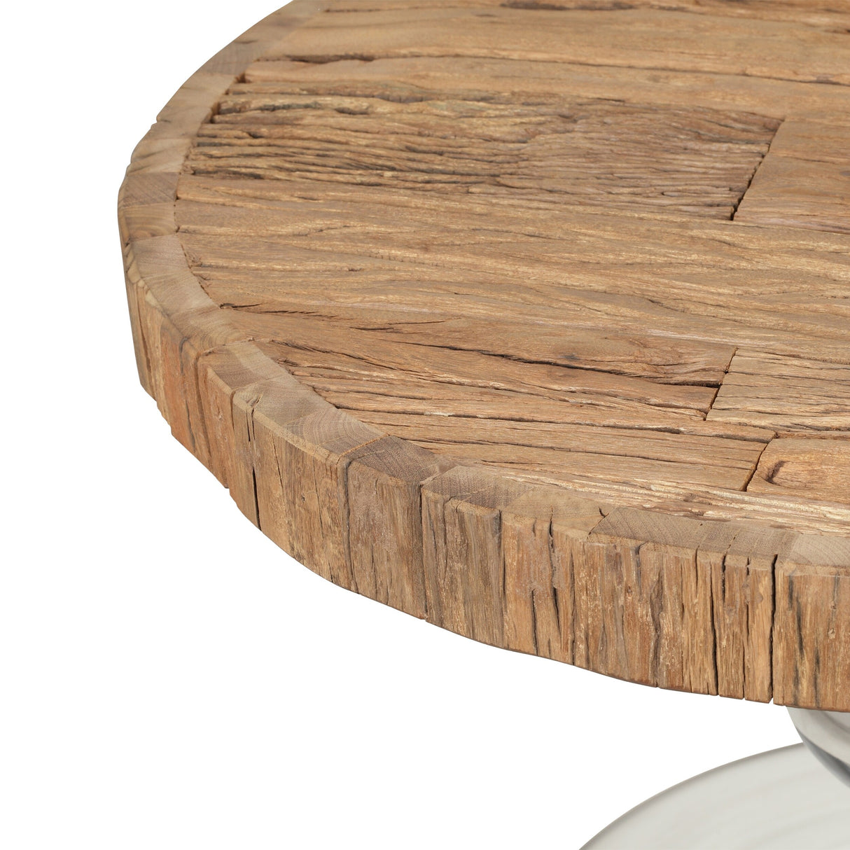 Aida Wood and Aluminum Coffee Table by Christopher Knight Home