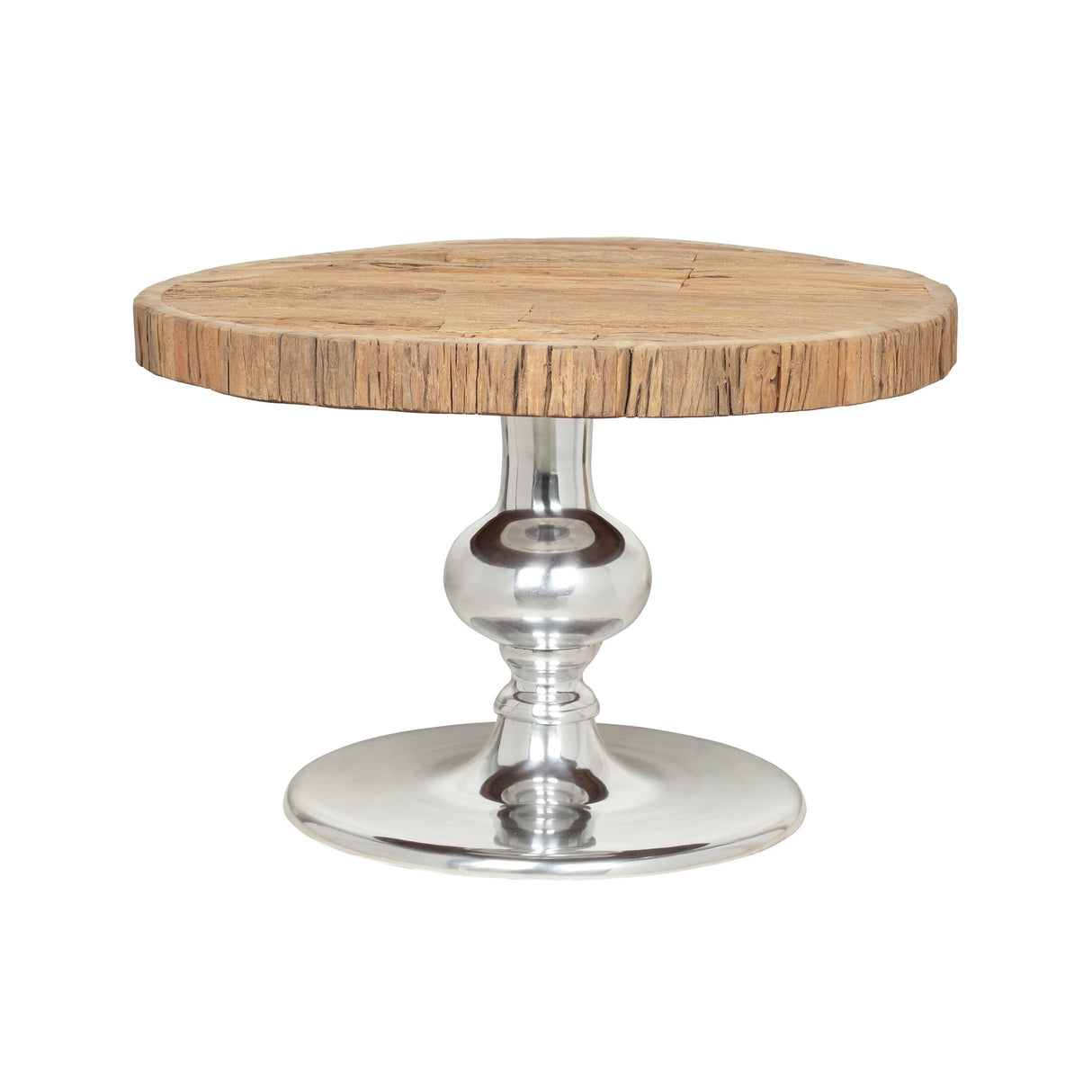 Aida Wood and Aluminum Coffee Table by Christopher Knight Home