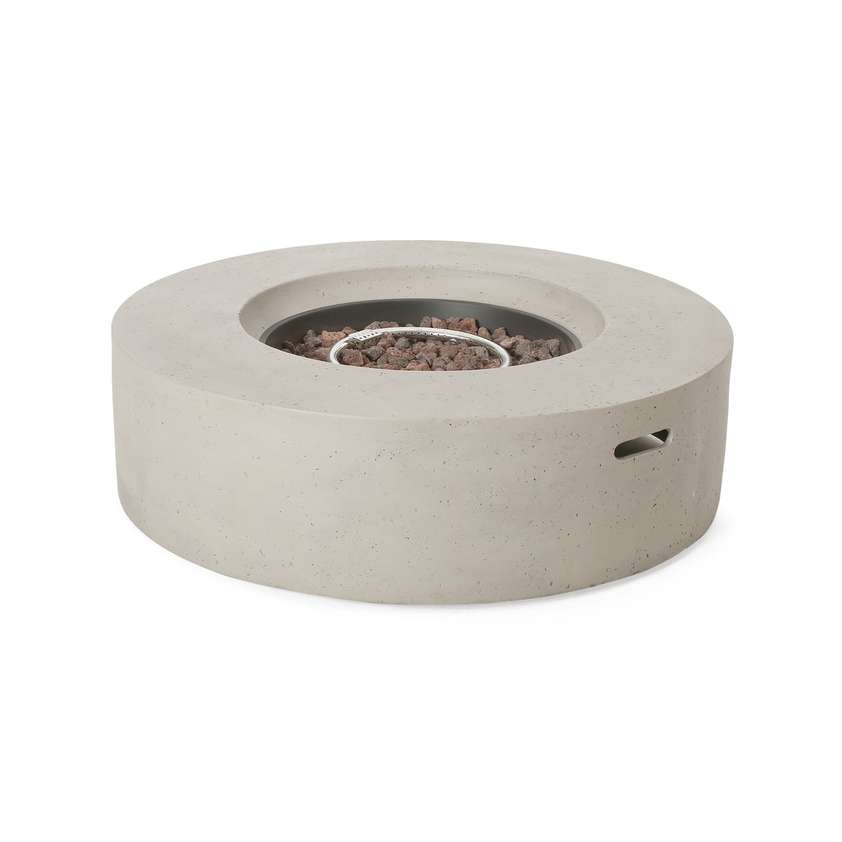 Aidan Circular 50K BTU Outdoor Gas Fire Pit Table with Tank Holder by Christopher Knight Home
