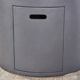 Aidan Outdoor Circular Propane Fire Pit by Christopher Knight Home - N/A