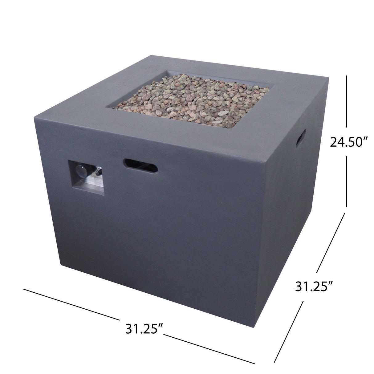 Aidan Outdoor Propane Fire Pit Table by Christopher Knight Home