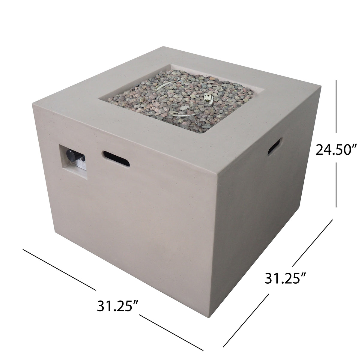 Aidan Outdoor Propane Fire Pit Table by Christopher Knight Home