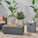 Aidan Rectangular Propane Fire Pit Table with Tank Holder