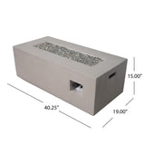 Aidan Rectangular Propane Fire Pit Table with Tank Holder