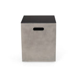 Aido Outdoor Modern Tank Holder Side Table by Christopher Knight Home - 16.00" W x 16.00" L x 20.00" H