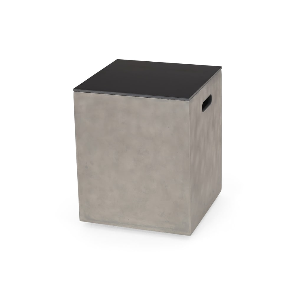 Aido Outdoor Modern Tank Holder Side Table by Christopher Knight Home - 16.00" W x 16.00" L x 20.00" H