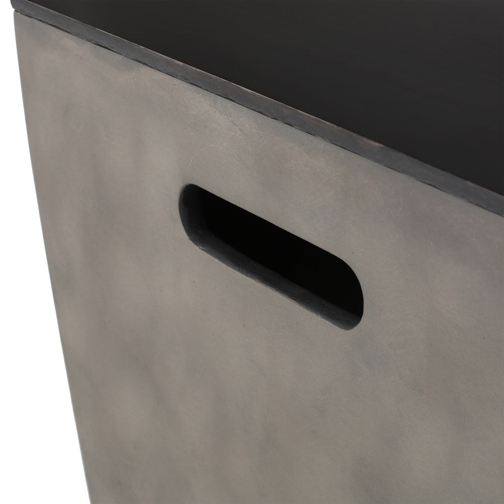 Aido Outdoor Modern Tank Holder Side Table by Christopher Knight Home - 16.00" W x 16.00" L x 20.00" H