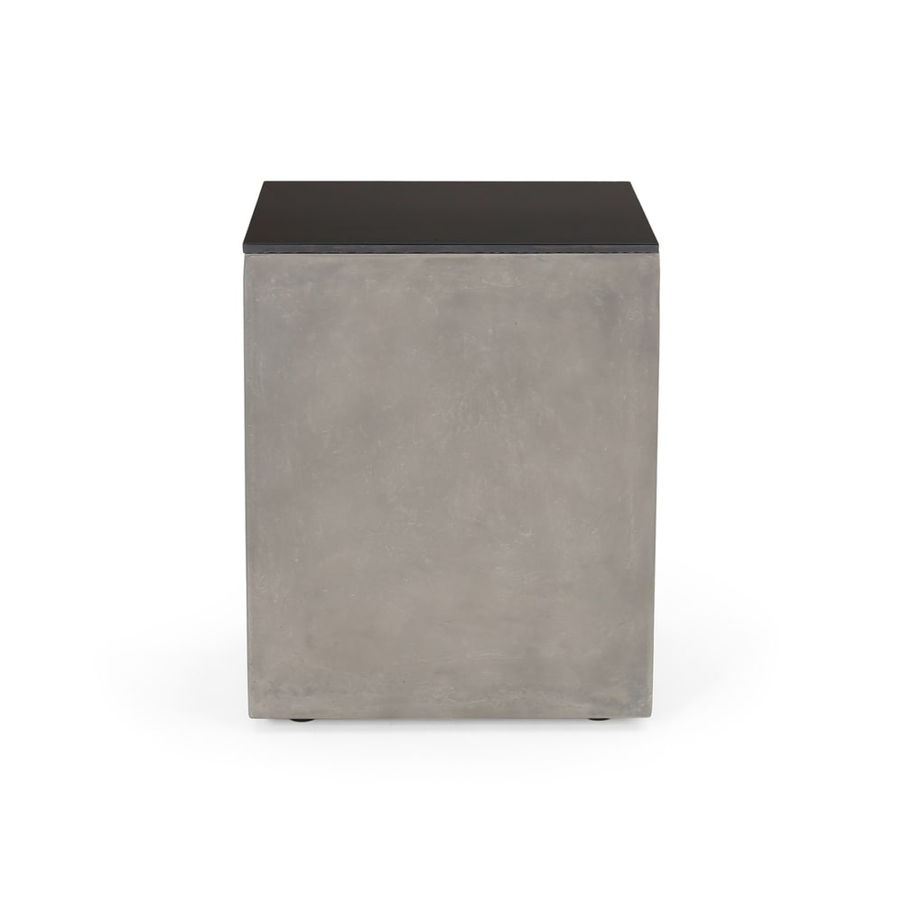 Aido Outdoor Modern Tank Holder Side Table by Christopher Knight Home - 16.00" W x 16.00" L x 20.00" H