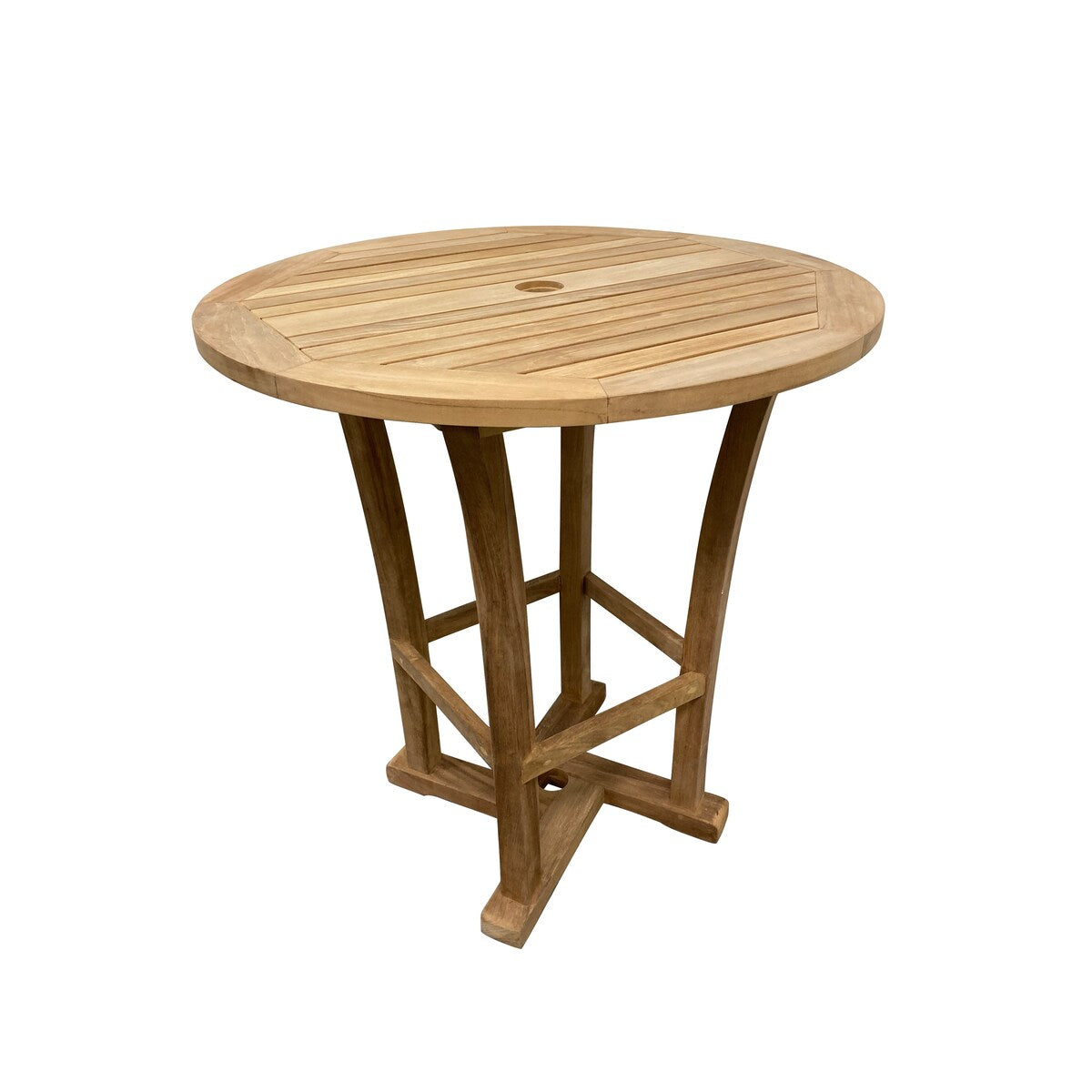 Aila Teak Patio Bar Height Table