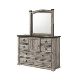 Aimon 6 Piece Gray Rustic Panel Bedroom Set