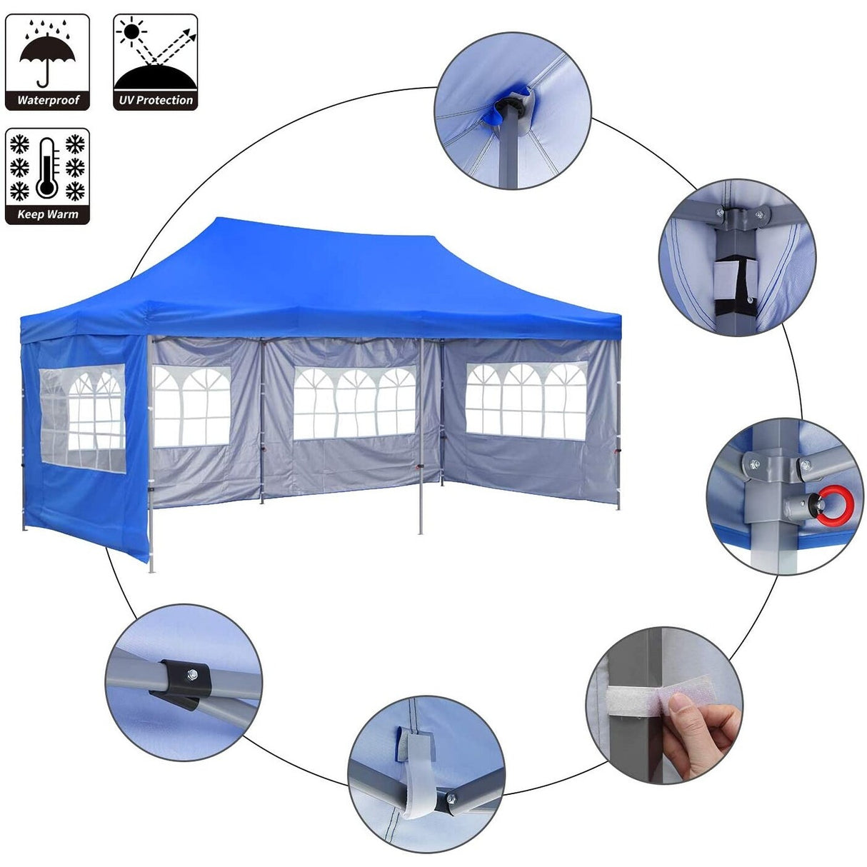 Ainfox 10x20FT Outdoor Pop up Patio Canopy Tent