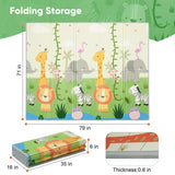 Ainfox Reversible Foldable Baby Play Mat Waterproof and Anti-Slip Rug