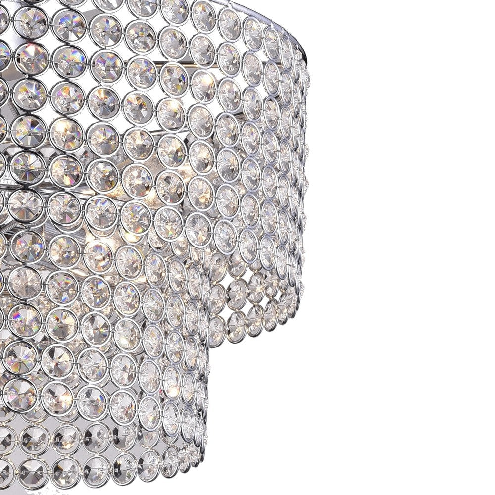 Ainhoa 5-light Chrome Double Round Crystal Chandelier