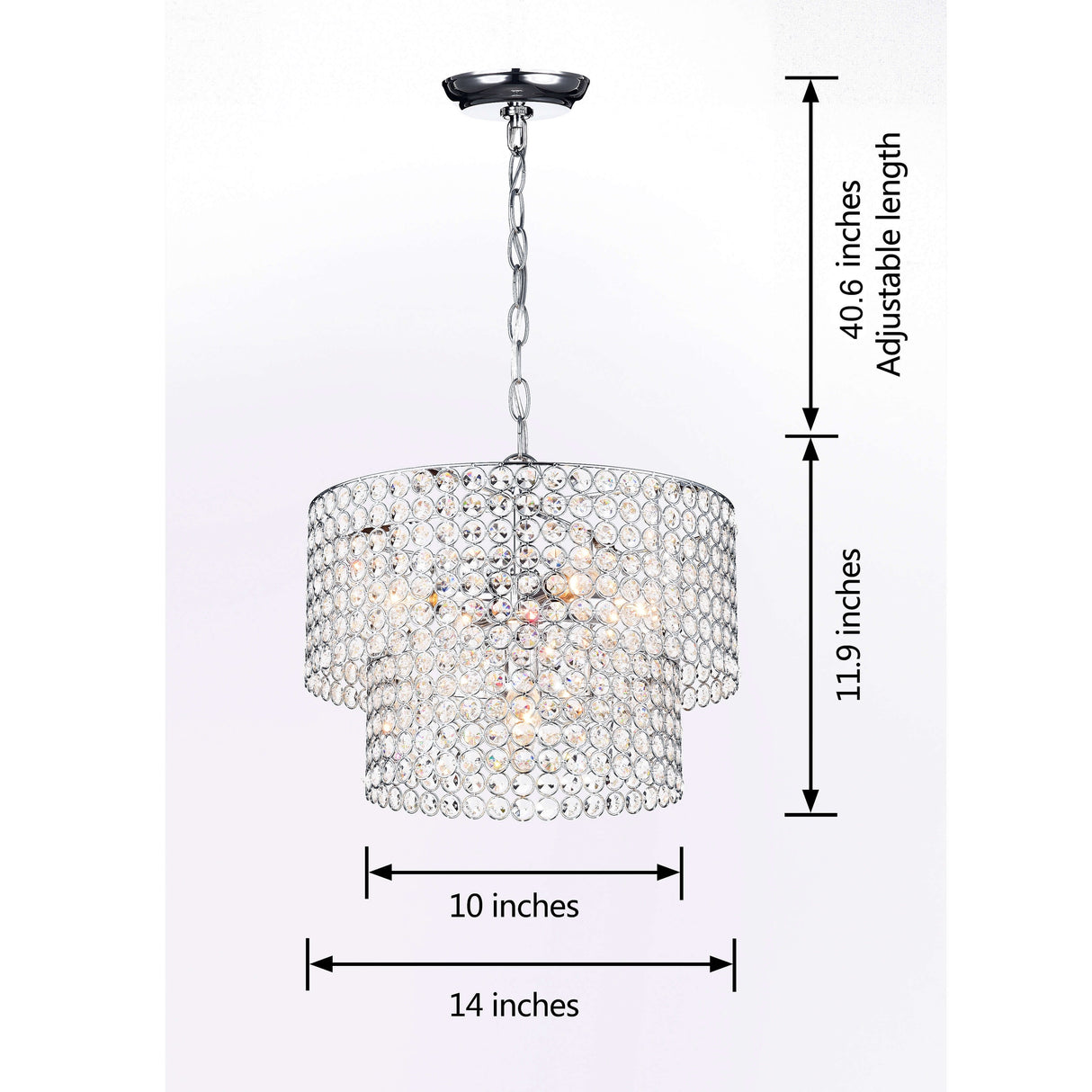 Ainhoa 5-light Chrome Double Round Crystal Chandelier