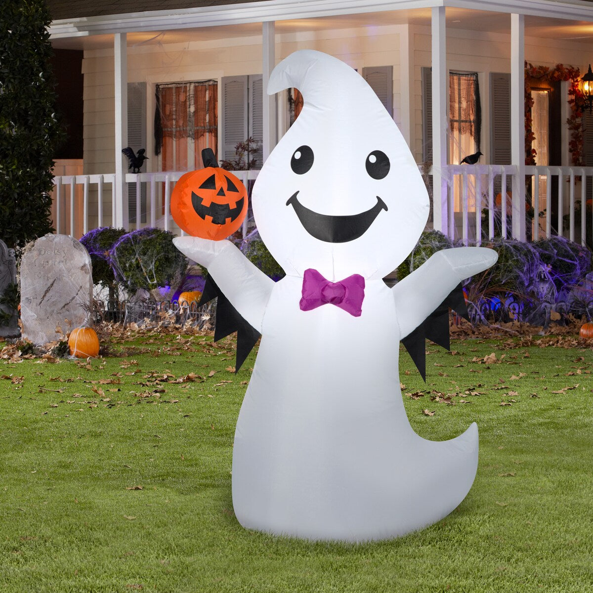 Airblown-Cute Ghost w/Small Pumpkin-SM