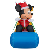 Airblown Inflatable Mickey Mouse and Pluto Sledding Scene