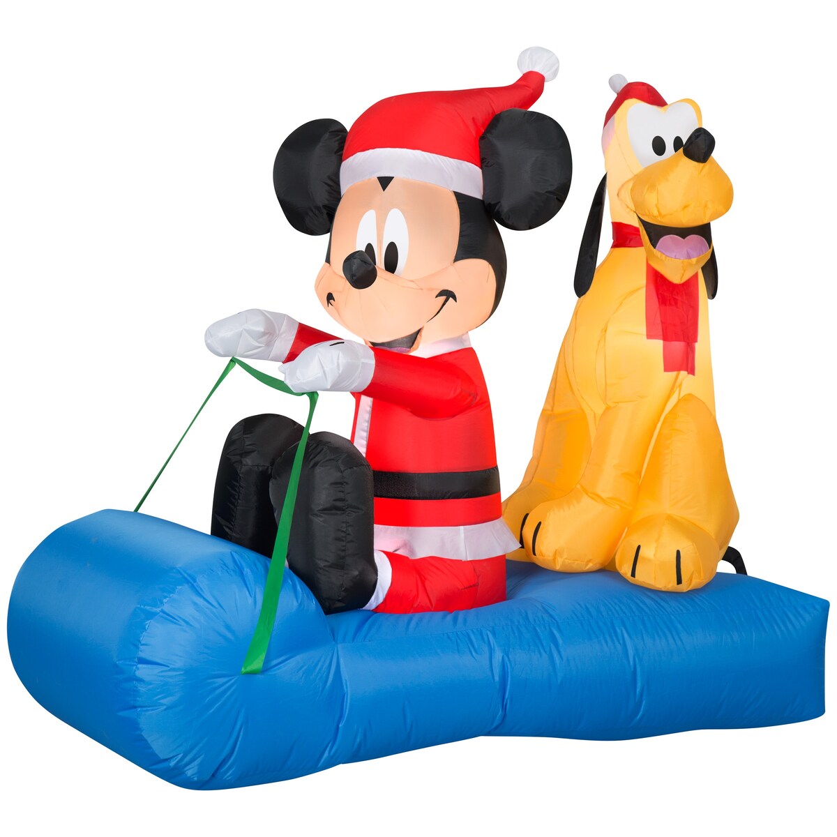 Airblown Inflatable Mickey Mouse and Pluto Sledding Scene