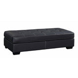 Airehyde Match Ottoman With Stitched Tufting, Gray