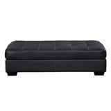Airehyde Match Ottoman With Stitched Tufting, Gray