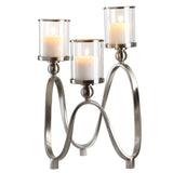 Akiro Modern Nickel Candelabra