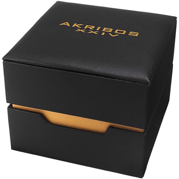 Akribos XXIV Men's Swiss Quartz Multifunction Dual Time Stainless Steel Silver-Tone Bracelet Watch - silver