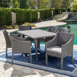 Alameda Cushioned Wicker 7-piece Dining Set by Christopher Knight Home