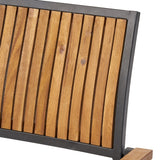 Alametos Outdoor 4 Seater Acacia Wood Square Dining Set by Christopher Knight Home