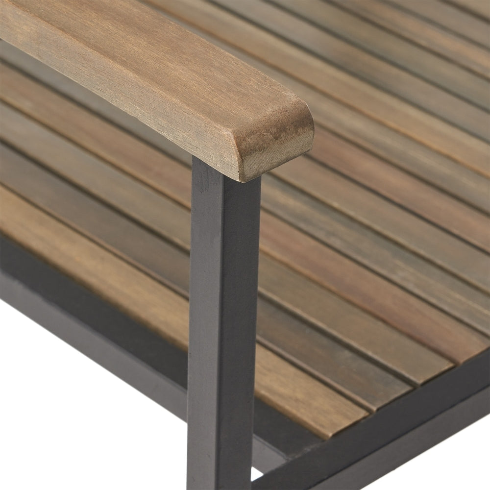 Alametos Outdoor 4 Seater Acacia Wood Square Dining Set by Christopher Knight Home