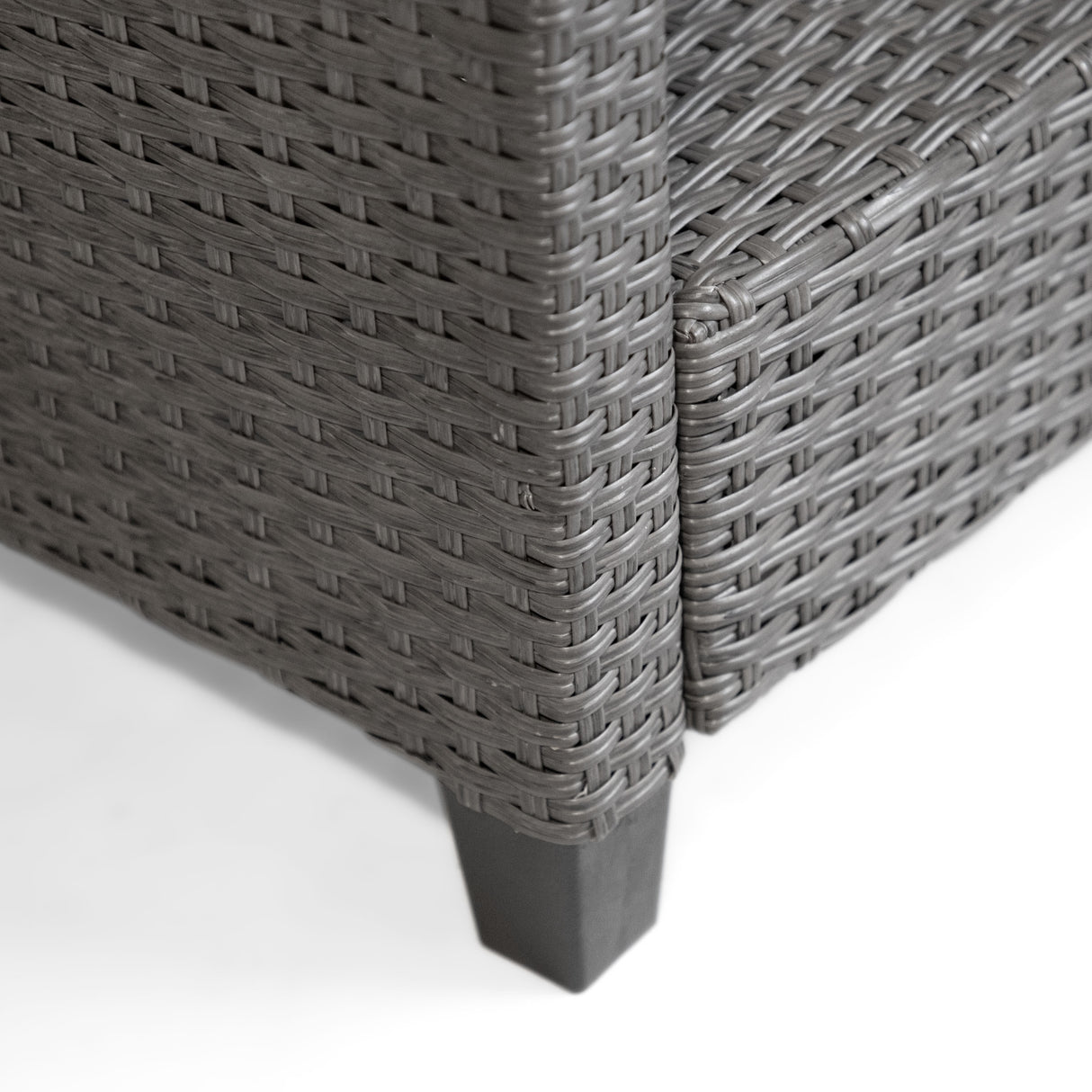 Alaya Modern Wicker and Glass Top Outdoor Coffee Table by M&L Co.