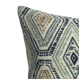 Alazea Geometric Throw Pillow, Bluestone