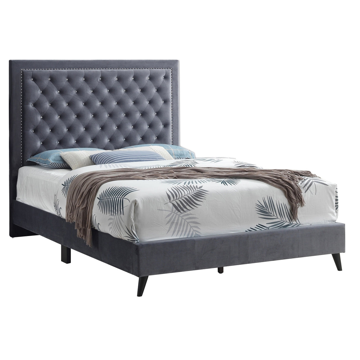 Alba Upholstered King Panel Bed