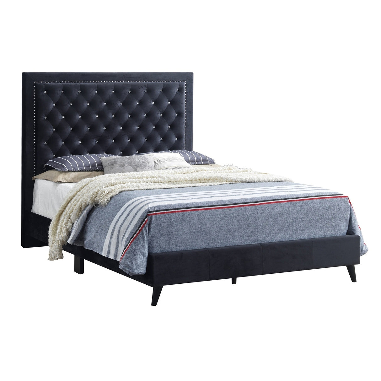 Alba Upholstered King Panel Bed