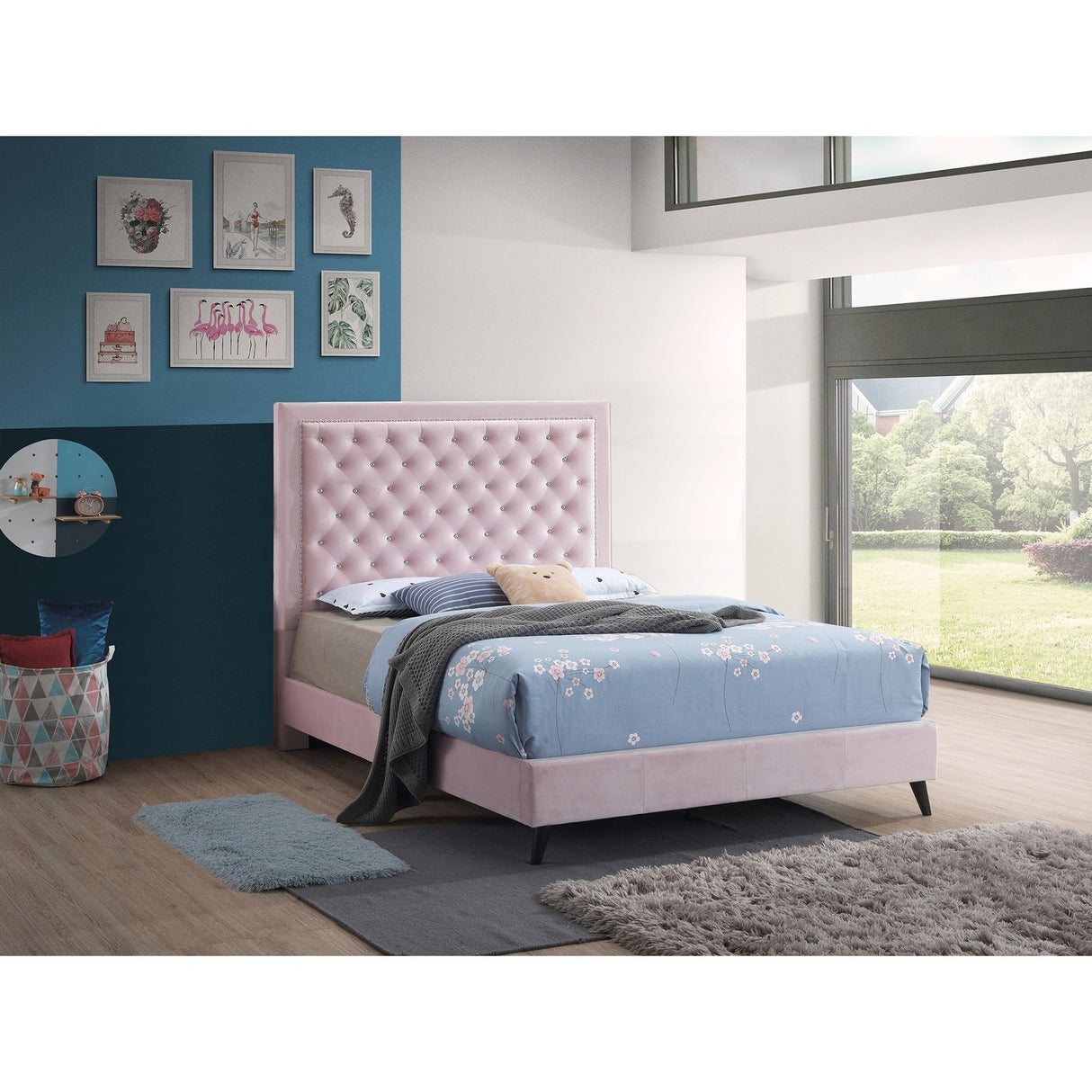 Alba Upholstered King Panel Bed