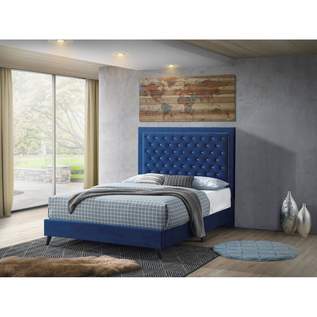 Alba Upholstered King Panel Bed