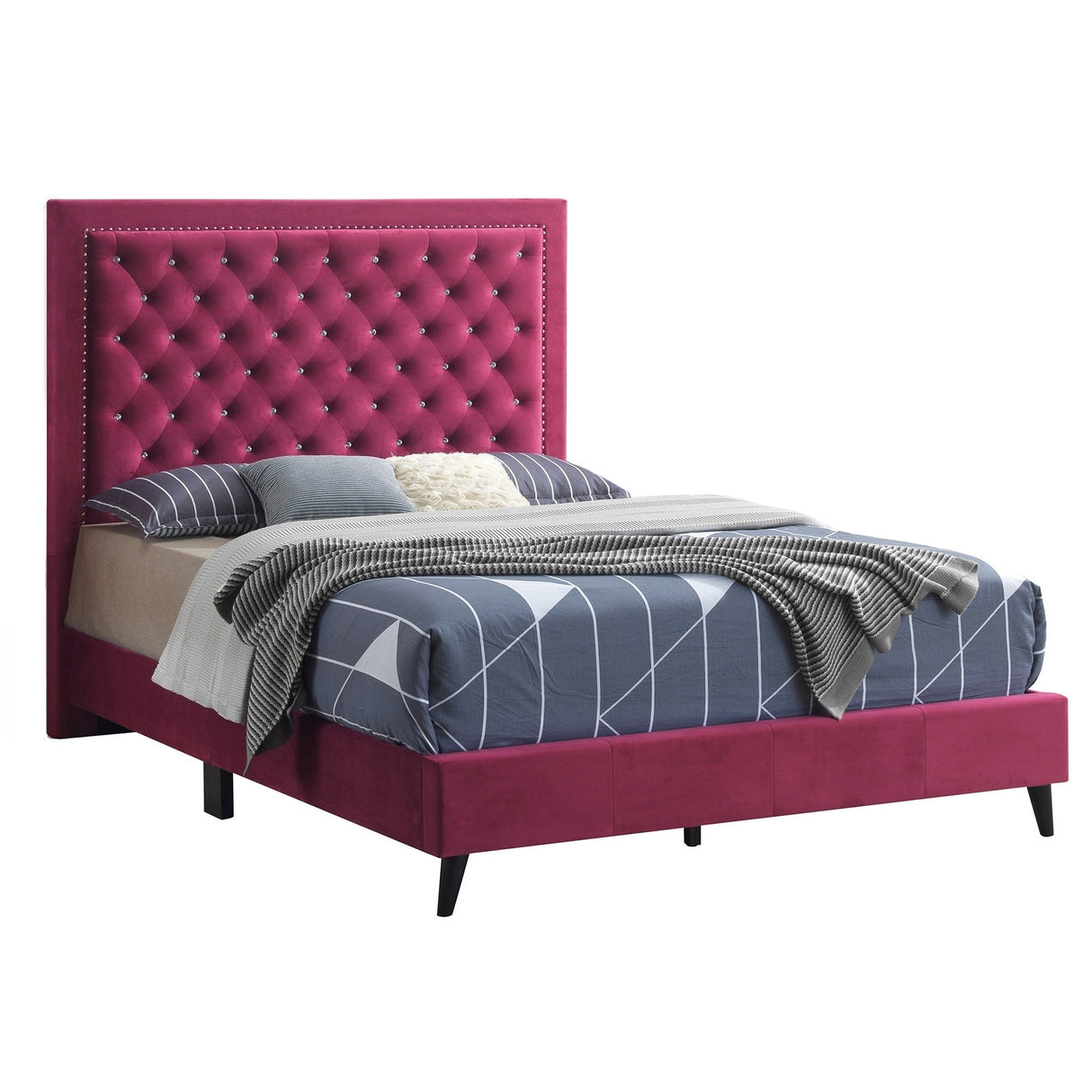 Alba Upholstered King Panel Bed