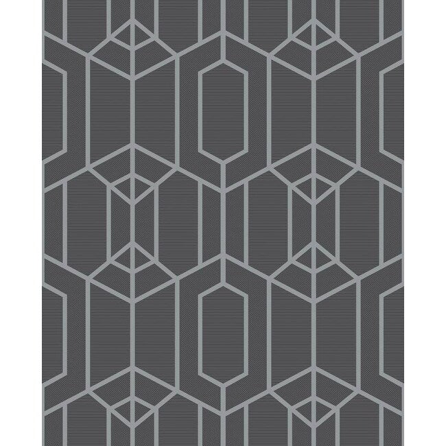 Albany Geo Dark Grey Wallpaper