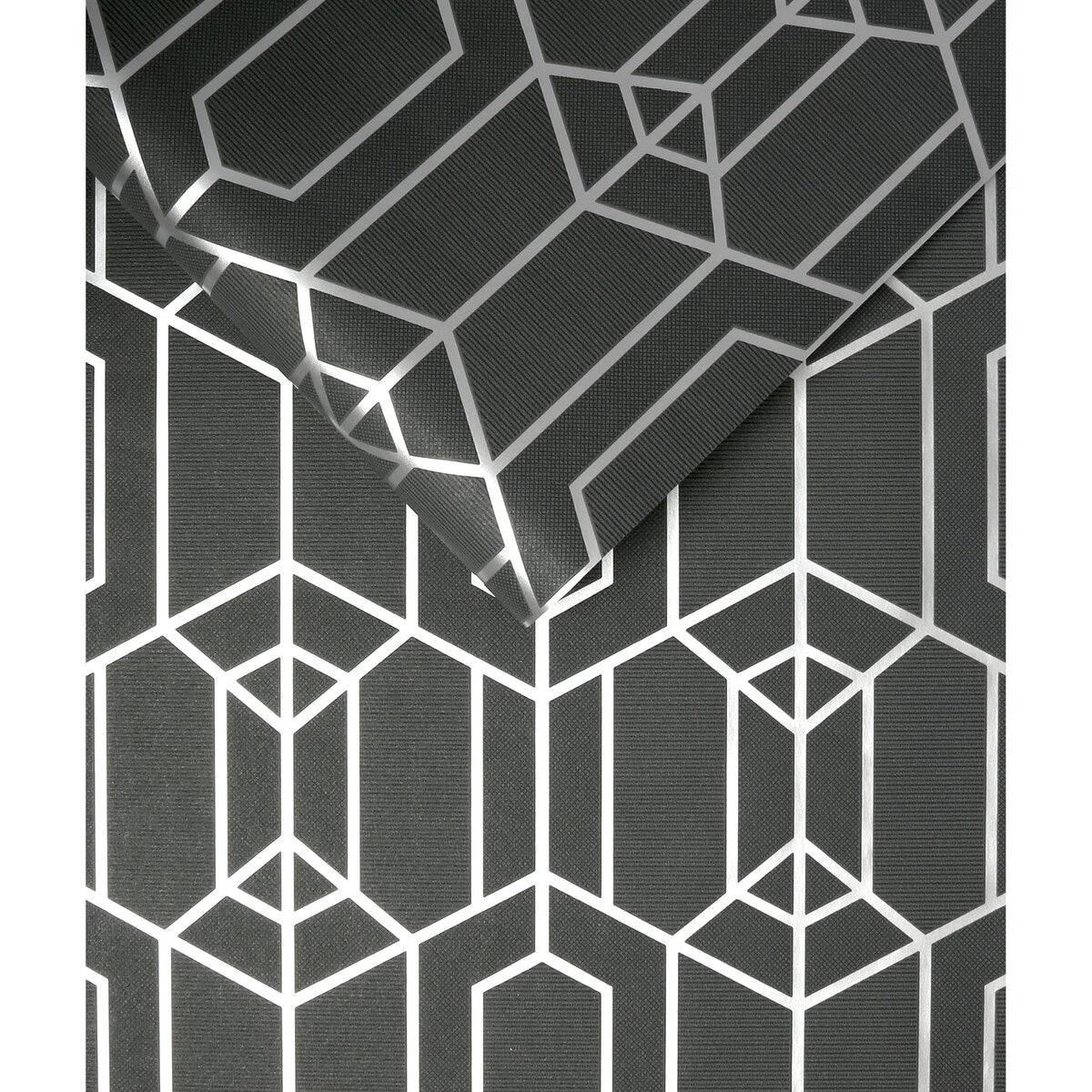 Albany Geo Dark Grey Wallpaper