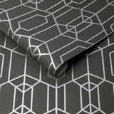 Albany Geo Dark Grey Wallpaper
