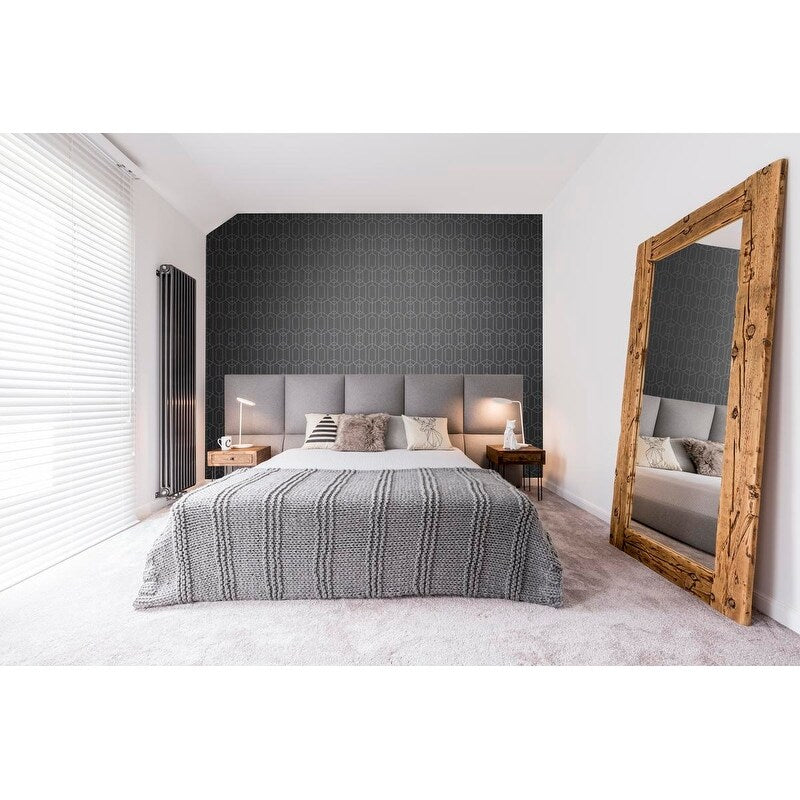 Albany Geo Dark Grey Wallpaper