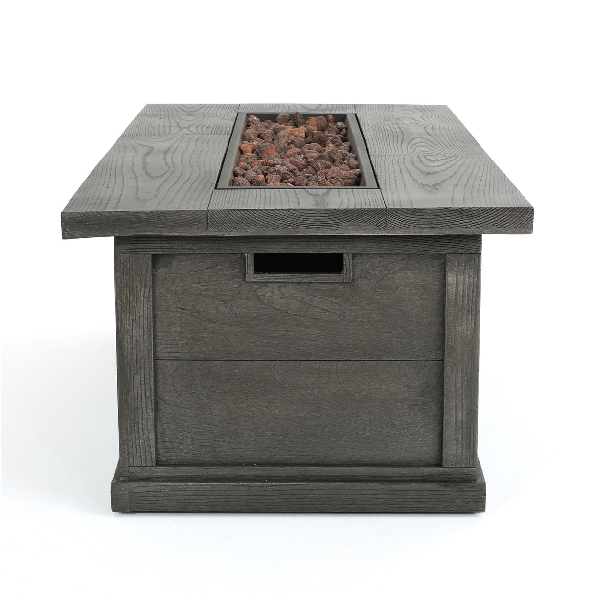 Albion Outdoor 4-Seater Aluminum Chat Set with Fire Pit and Tank Holder by Christopher Knight Home