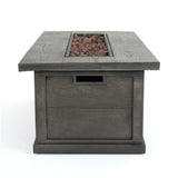 Albion Outdoor 4-Seater Aluminum Chat Set with Fire Pit and Tank Holder by Christopher Knight Home