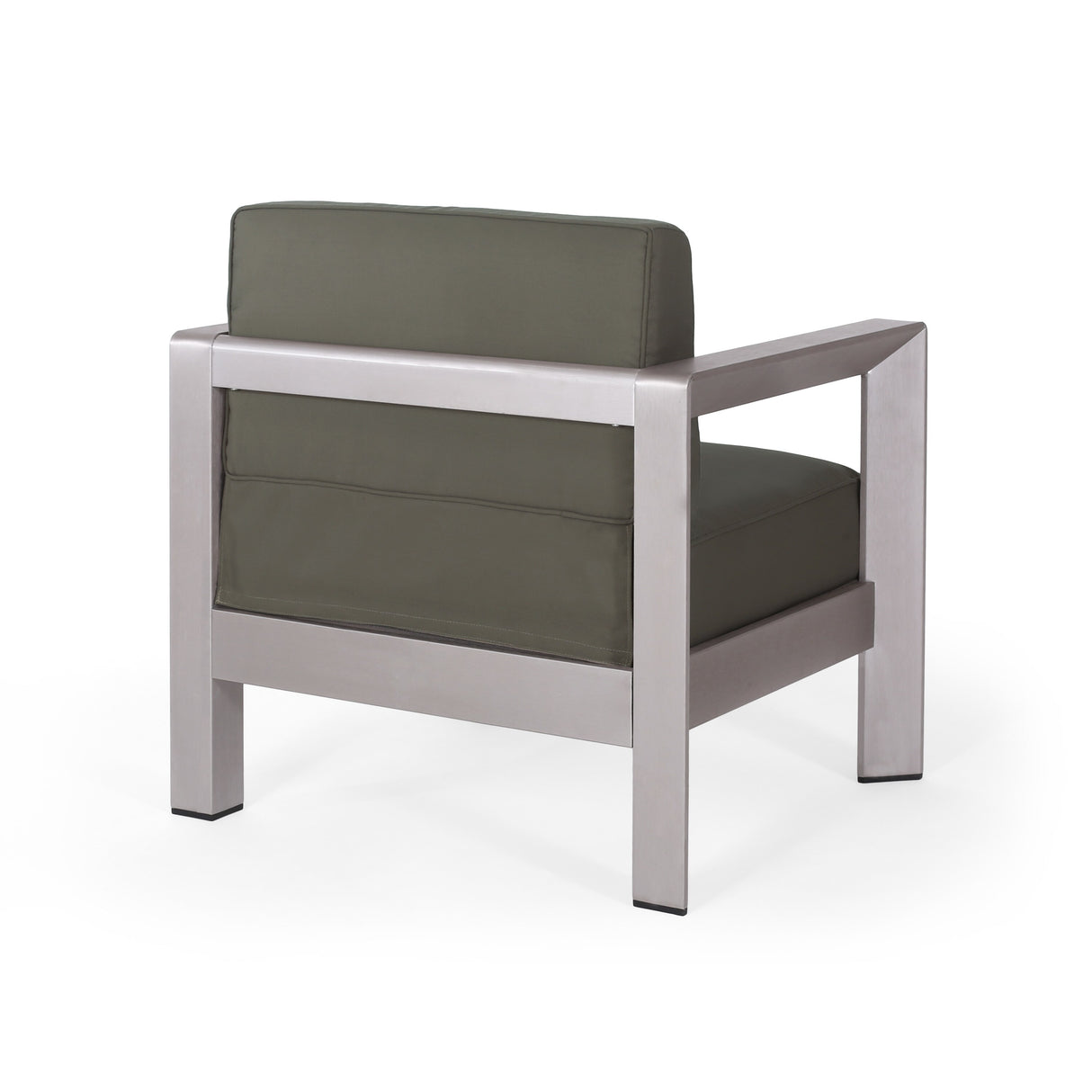 Albion Outdoor 4-Seater Aluminum Chat Set with Fire Pit and Tank Holder by Christopher Knight Home