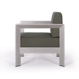Albion Outdoor 4-Seater Aluminum Chat Set with Fire Pit and Tank Holder by Christopher Knight Home