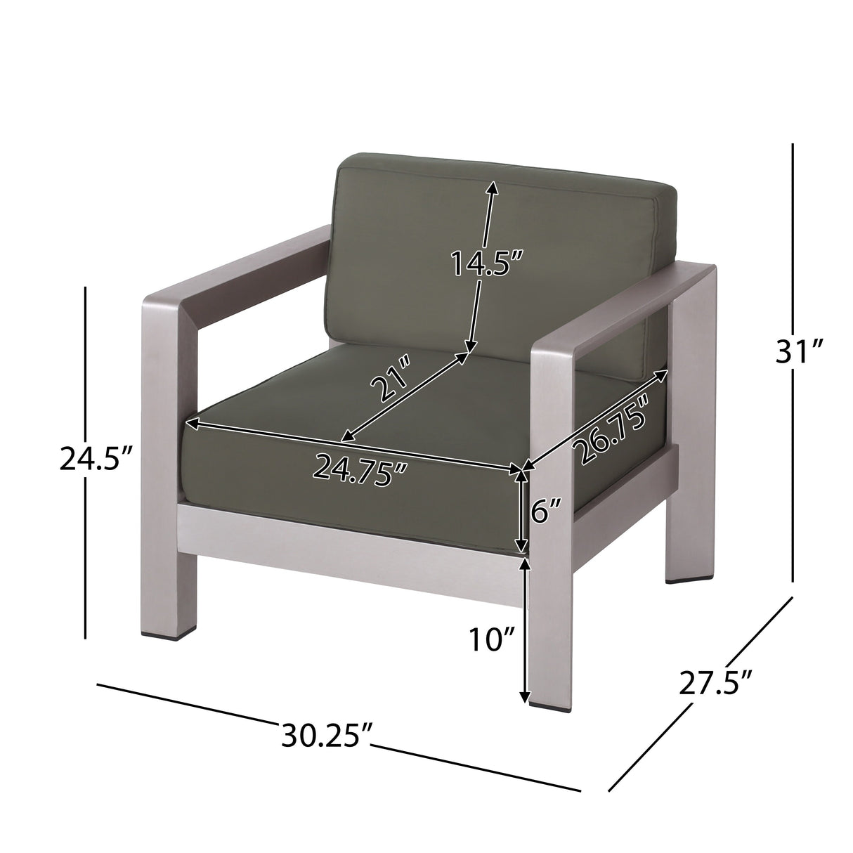 Albion Outdoor 4-Seater Aluminum Chat Set with Fire Pit and Tank Holder by Christopher Knight Home