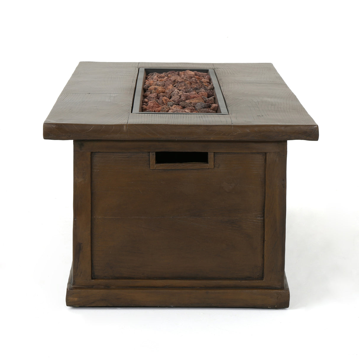 Albion Outdoor 4-Seater Aluminum Chat Set with Fire Pit and Tank Holder by Christopher Knight Home