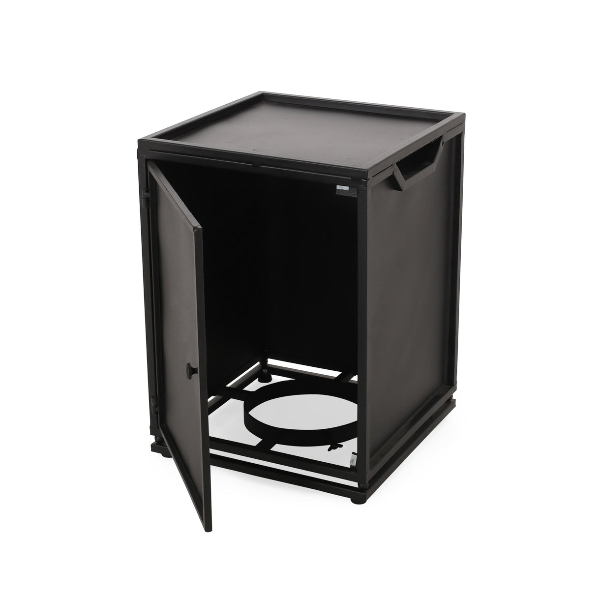Albion Outdoor 4-Seater Aluminum Chat Set with Fire Pit and Tank Holder by Christopher Knight Home