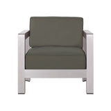 Albion Outdoor 4-Seater Aluminum Chat Set with Fire Pit and Tank Holder by Christopher Knight Home